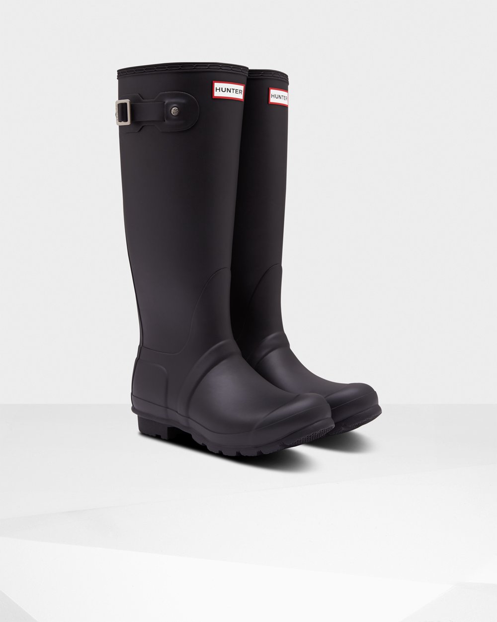 Womens Tall Rain Boots - Hunter Original Insulated (08QUOEAGI) - Black